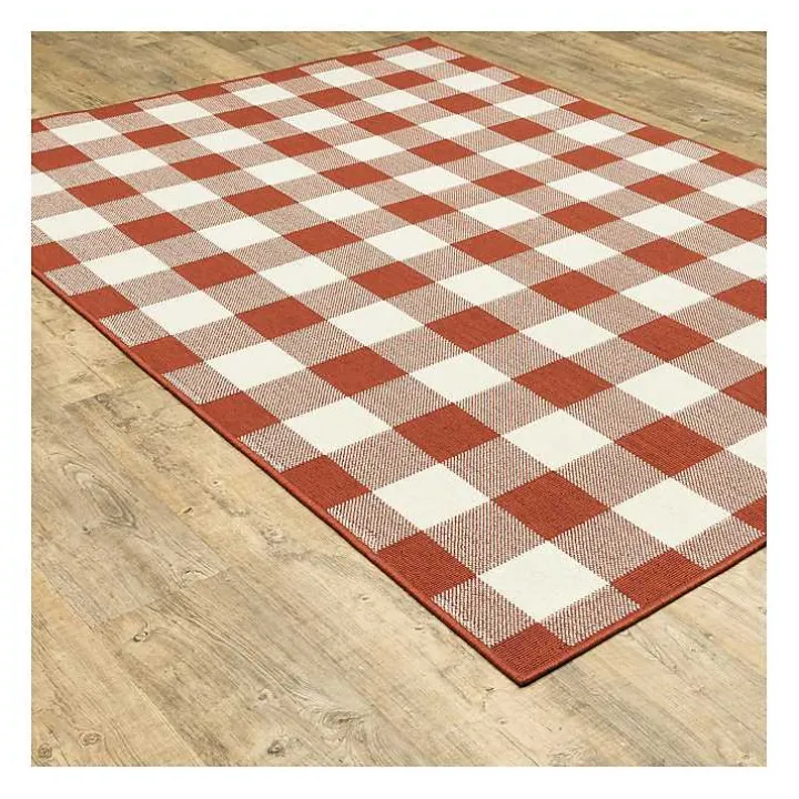Red Buffalo Check Outdoor Area Rug, 5x7