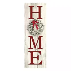Red Home with Wreath Canvas Art Print