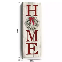 Red Home with Wreath Canvas Art Print