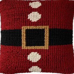 Red Knit Santa Belt Pillow