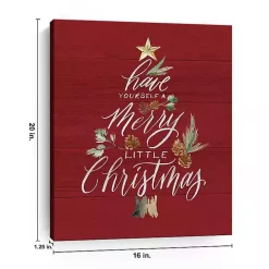 Red Merry Little Christmas Wall Plaque