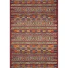 Red Multicolor Southwestern Outdoor Area Rug, 7x11