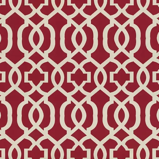 Red New Geometric Outdoor Chaise Cushion