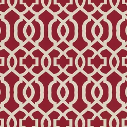 Red New Geometric Outdoor Settee Cushion