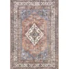 Red Persian Medallion Washable Area Rug, 3x5