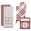 Red Plaid Eat Drink Enjoy 4-pc. Dish Towel Set