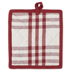 Red Plaid Eat Drink Enjoy 4-pc. Dish Towel Set