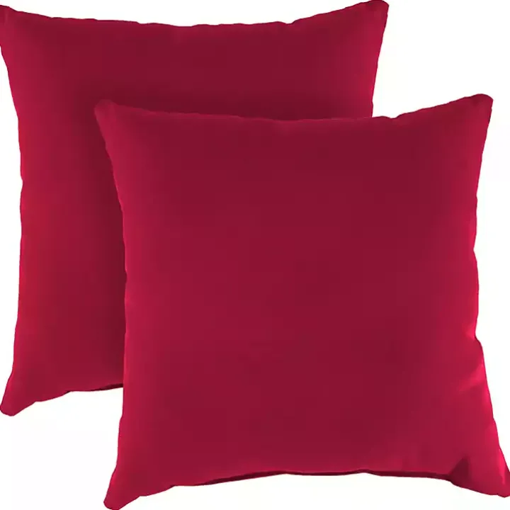 Red Pompei Outdoor Pillows, Set of 2