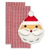 Red Santa Gingham 3-pc. Dishtowel & Potholder Set