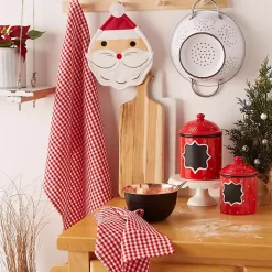 Red Santa Gingham 3-pc. Dishtowel & Potholder Set