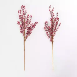 Red Sugar Berry Tree Picks, Set of 2