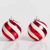 Red Swirl 6 in. Tree Ornament, Set of 2