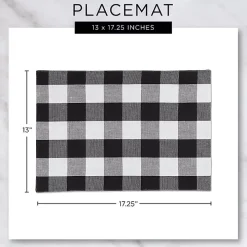 Red Textured Twill Weave Placemats, Set of 6