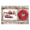 Red Truck View and Red Wreath Canvas Art Print