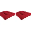 Red Veranda Outdoor Wicker Cushions, Set of 2