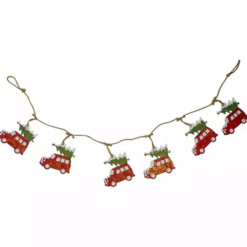 Red Vintage Truck Christmas Tree Garland