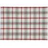 Red Wide Plaid Christmas Placemats, Set of 4