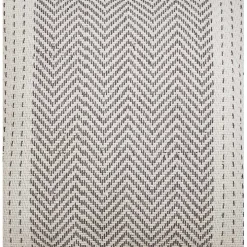 Rich Gray Kantha Stitch Table Runner