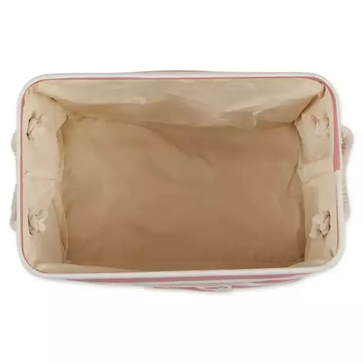 Rose Striped Paw Medium Rectangular Pet Bin