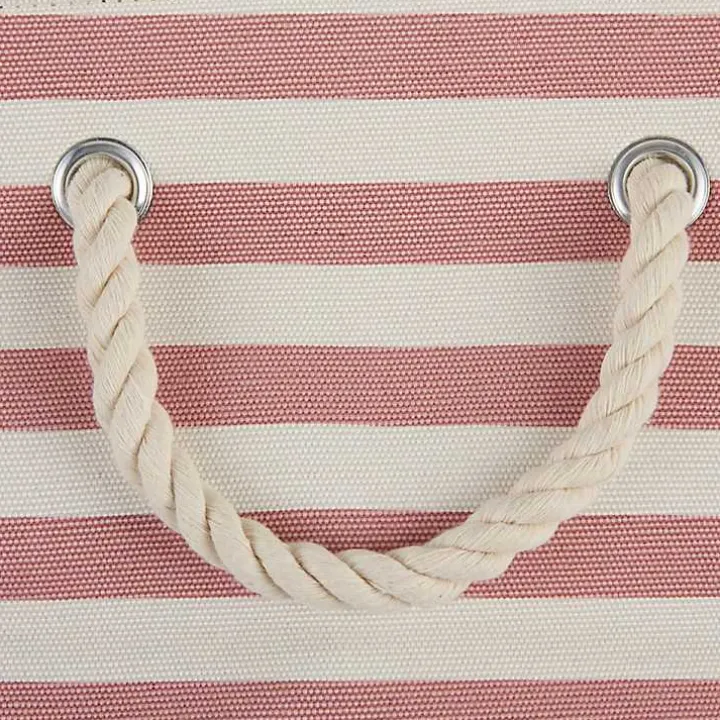 Rose Striped Paw Medium Rectangular Pet Bin