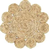 Round Braided Natural Jute Placemats, Set of 2
