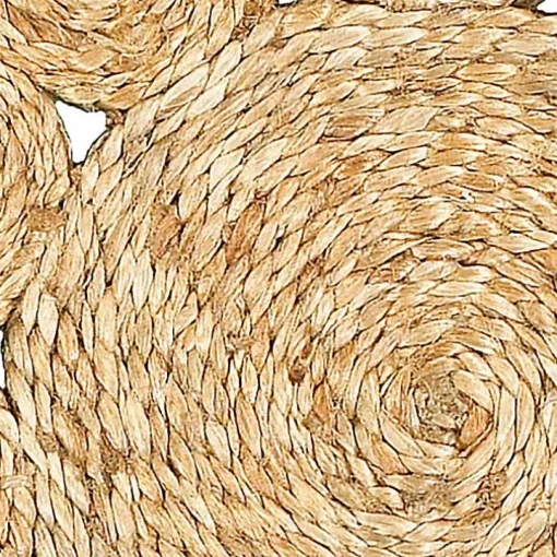 Round Braided Natural Jute Placemats, Set of 2