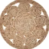 Round Decorative Braided Jute Placemats, Set of 2