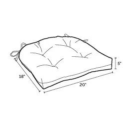 Ruby Tropical 2-pc. Outdoor Wicker Cushion Set