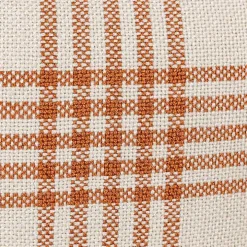 Rust Plaid Tassel Indoor/Outdoor Pillow