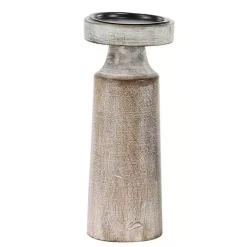 Rust Rustic Mango Wood 3-pc. Candle Holder Set
