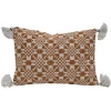 Rustic Cross Stitch Outdoor Lumbar Pillow