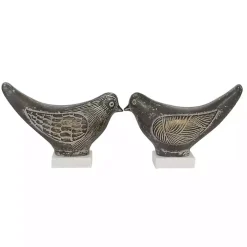 Rustic Etched Birds 2-pc. Figurine Set