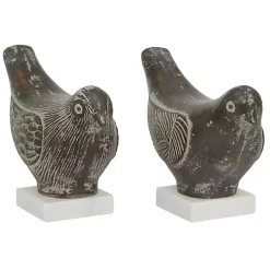 Rustic Etched Birds 2-pc. Figurine Set