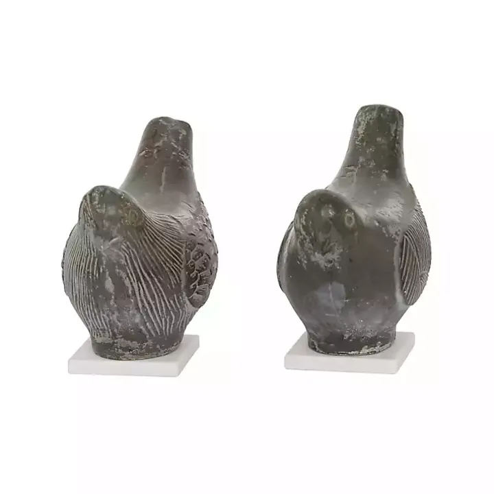 Rustic Etched Birds 2-pc. Figurine Set
