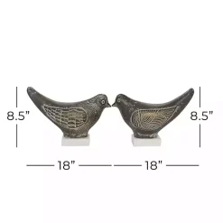 Rustic Etched Birds 2-pc. Figurine Set