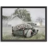 Sage Flower Truck Framed Canvas Print, 42x32 in.