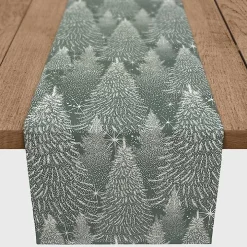 Sage Forest Winter Twill Table Runner, 90 in.