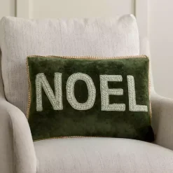 Sage Velvet Noel Pillow