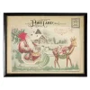 Santa Sleigh Post Card Christmas Art Print