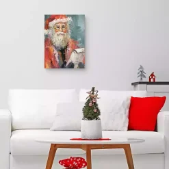 Santa with List Canvas Art Print