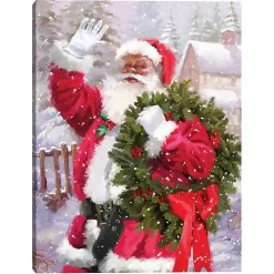 Santa's Greetings Canvas Art Print