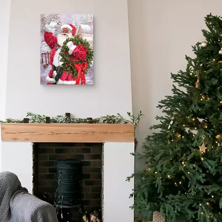 Santa's Greetings Canvas Art Print