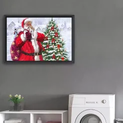 Santa's Sack of Gifts Framed Canvas Art Print