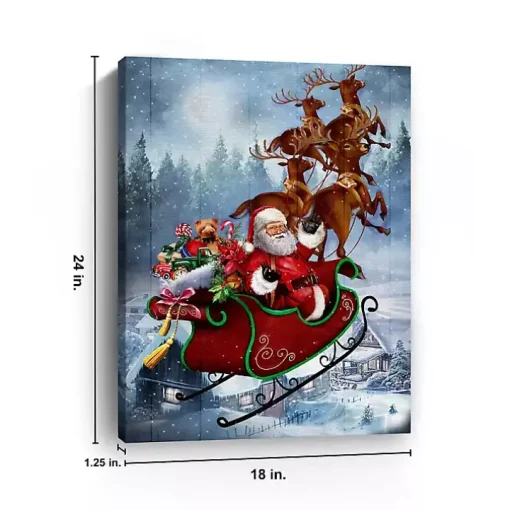 Santa's Take Off Canvas Art Print
