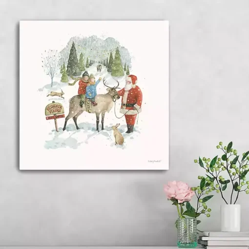 Santa's Tree Farm Canvas Art Print
