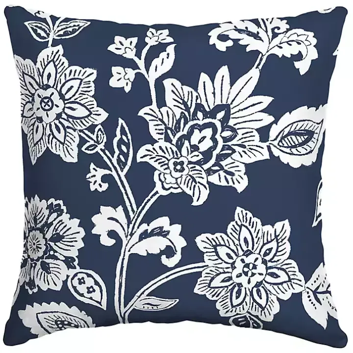 Sapphire Ashland Jacobean Outdoor Pillow