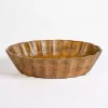 Scalloped Mango Wood Serving Bowl, 13 in.