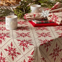 Scandinavian Snowflake Tablecloth, 60x84 in.