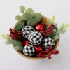 Scarlett Checked Berry Decorative Christmas Filler