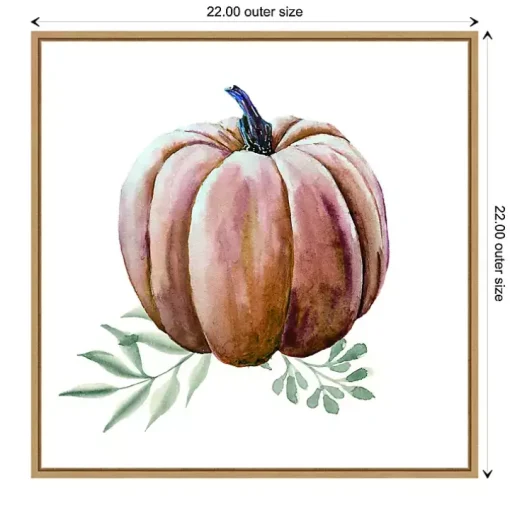 Scenic Pumpkin Watercolor Framed Wall Art